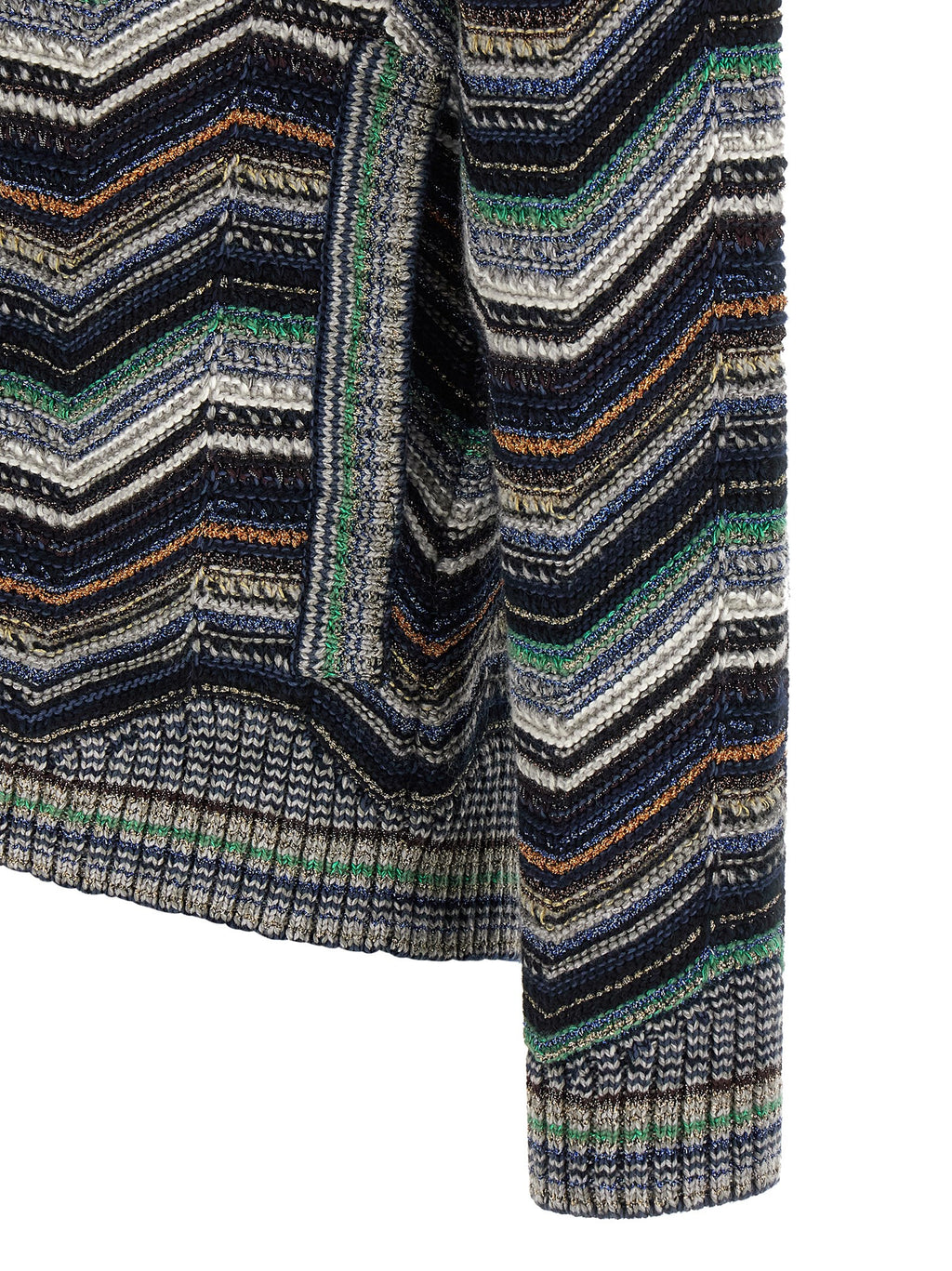Multicolor Zigzag Wool-Cotton Cardigan