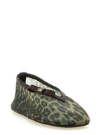 Leopard Print Nylon Ballet Flats