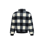 Oversized Checked Wool-Blend Teddy Jacket