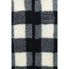 Oversized Checked Wool-Blend Teddy Jacket