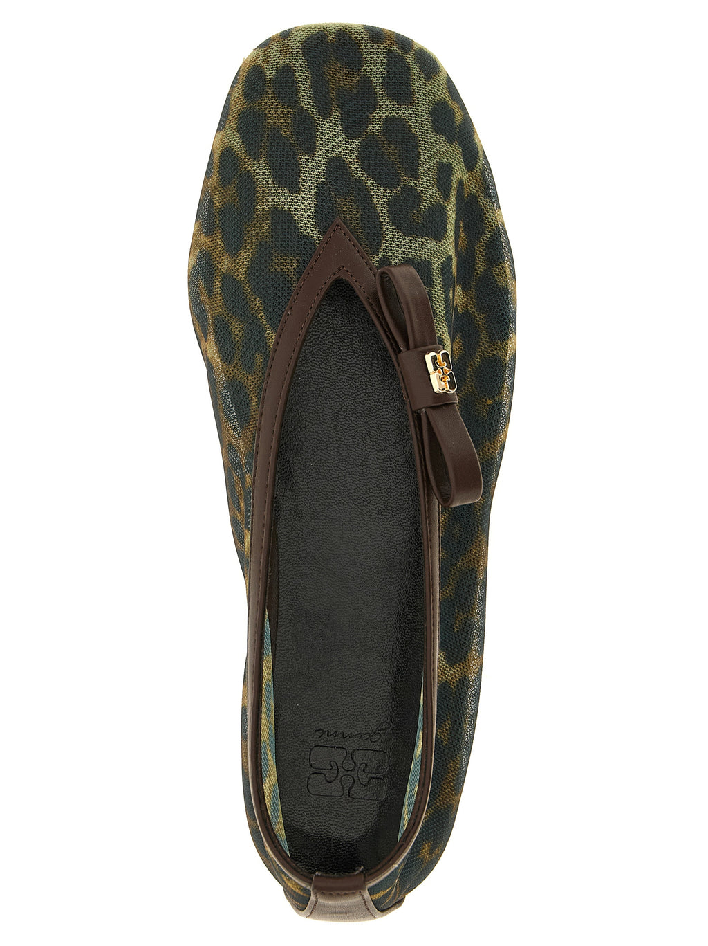 Leopard Print Nylon Ballet Flats
