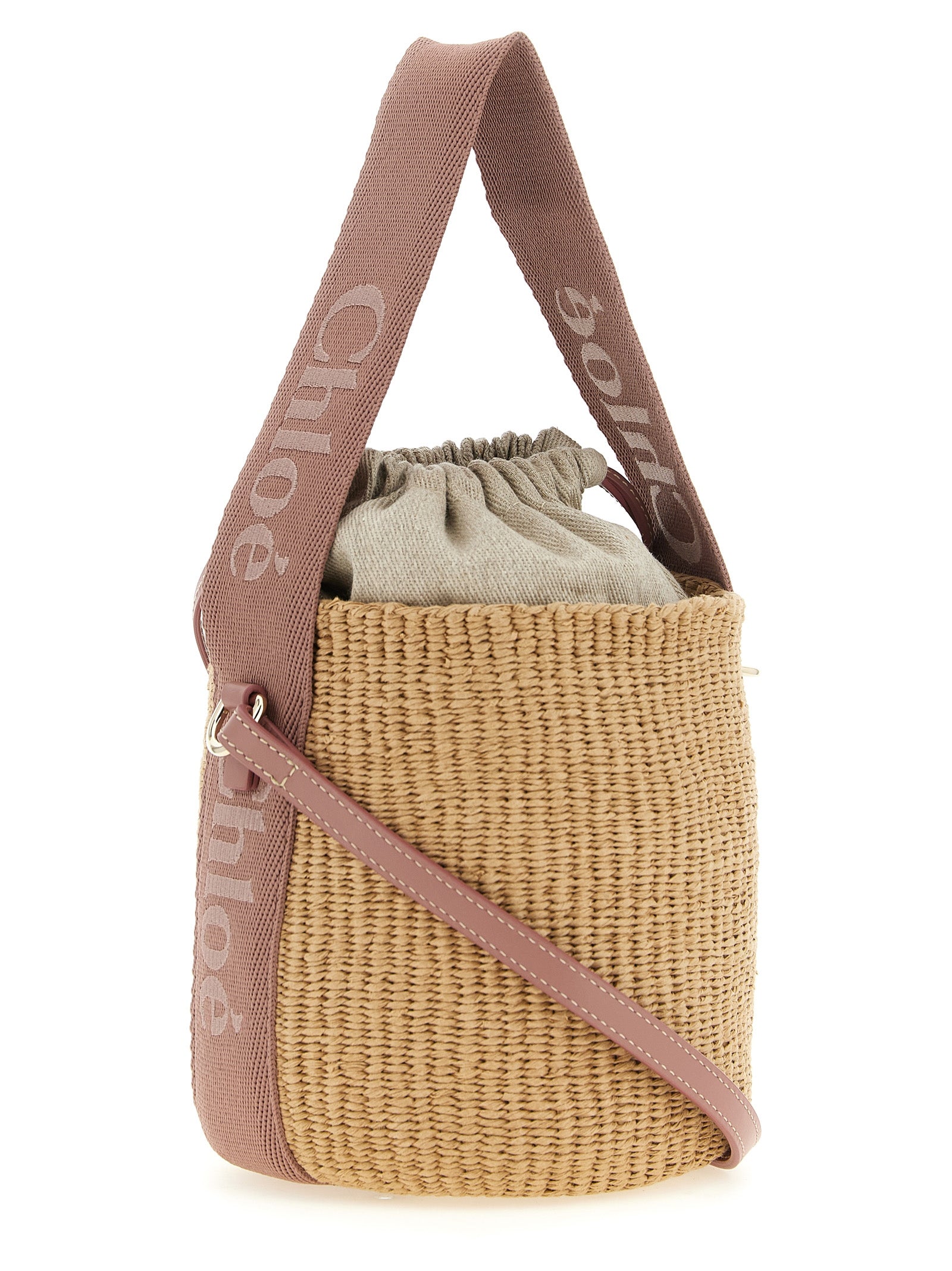 Small Woody Bucket Bag – Beige Paper