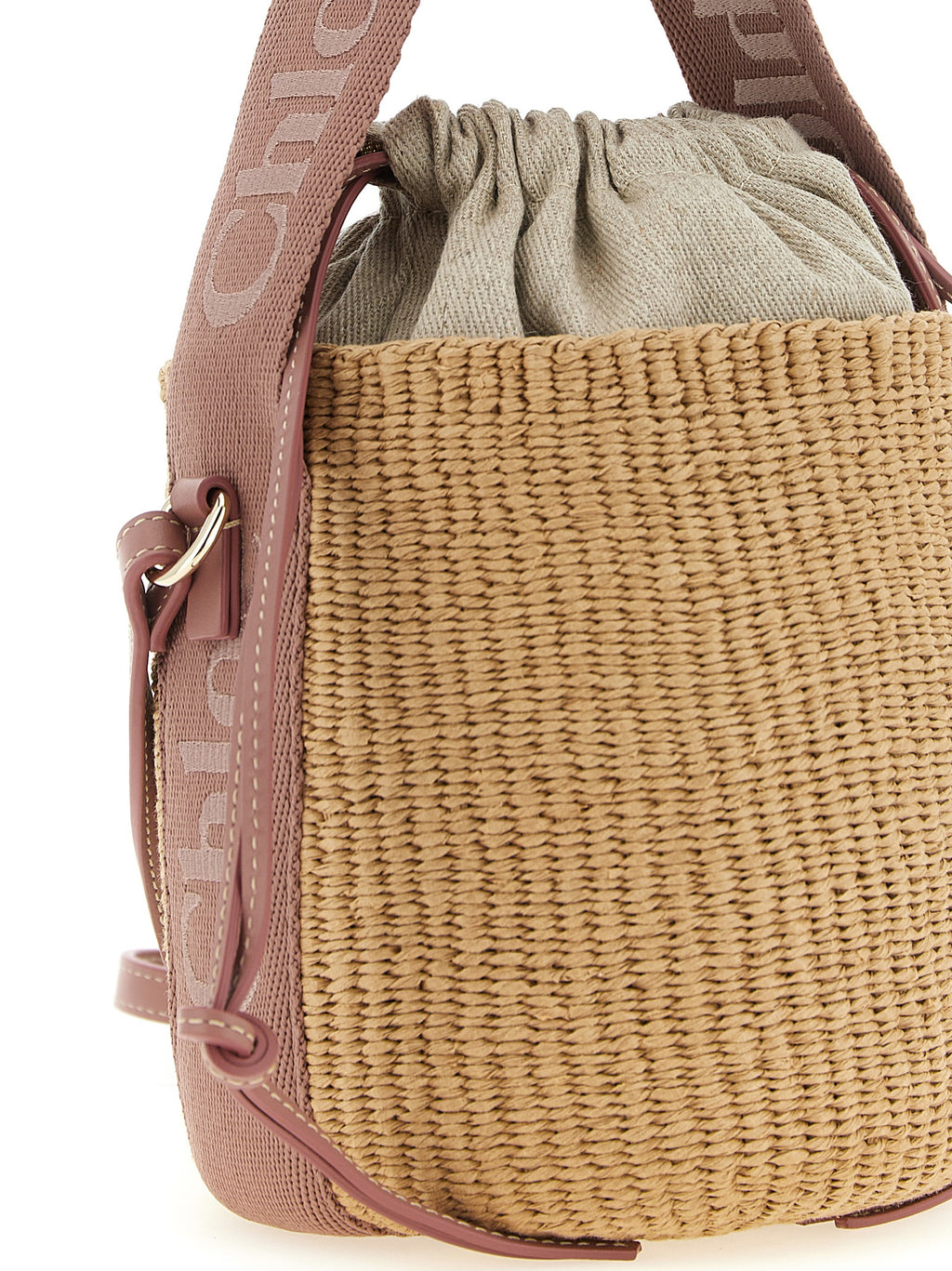 Small Woody Bucket Bag – Beige Paper