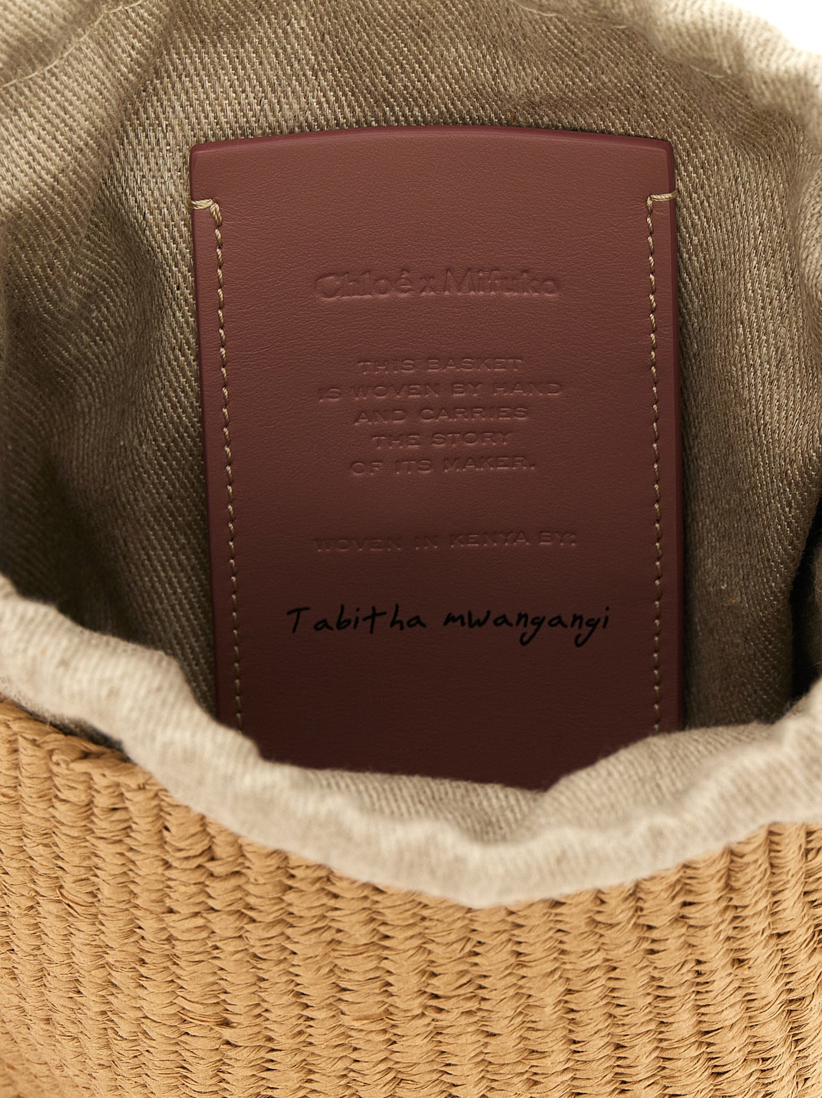 Small Woody Bucket Bag – Beige Paper