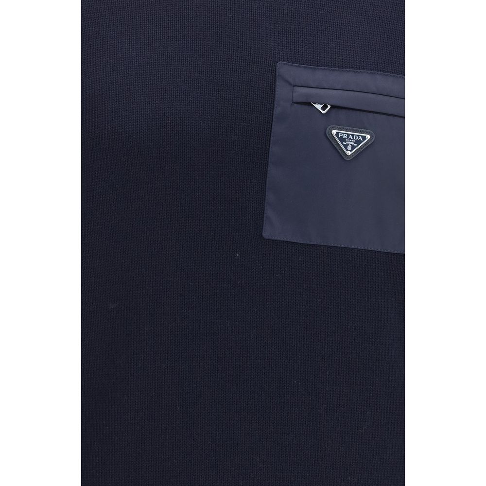 Blue Virgin Wool Sweatshirt