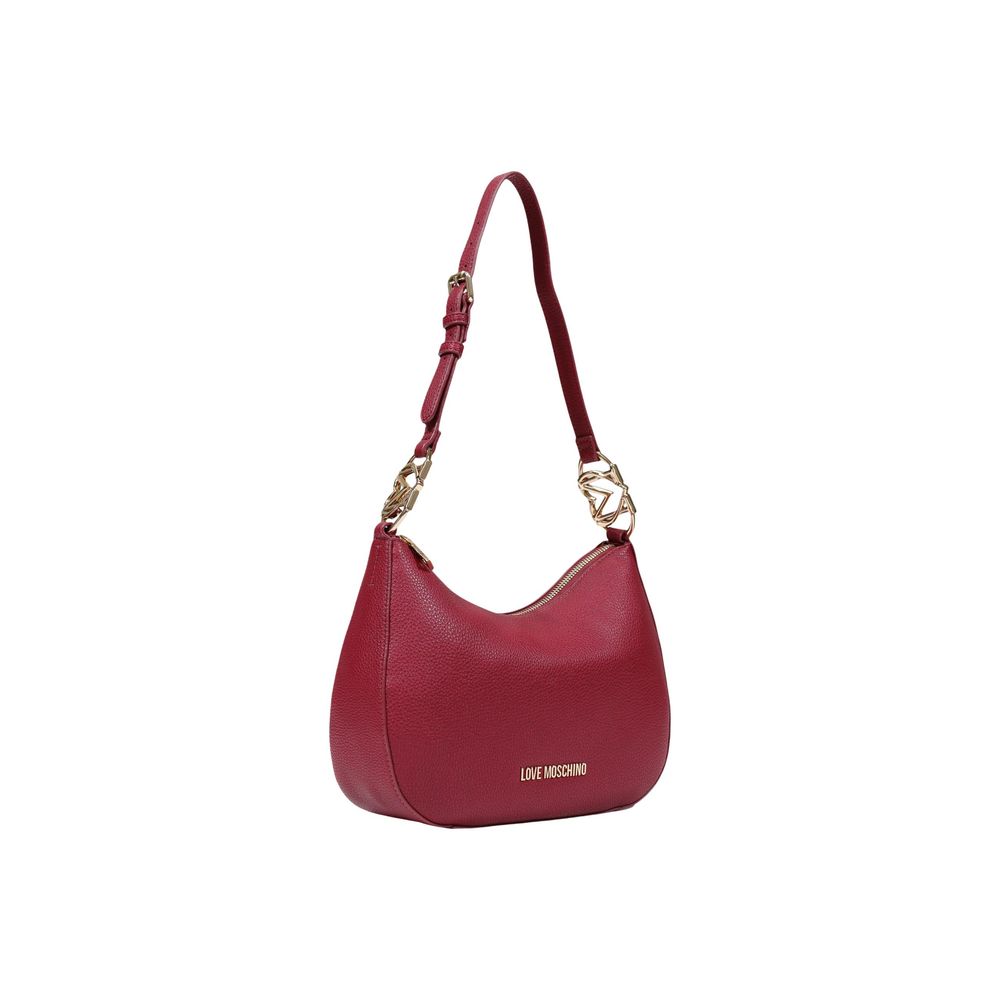 Purple Polyurethane Medium Shoulder Bag