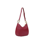 Purple Polyurethane Medium Shoulder Bag