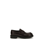 Brown Brushed Calf Leather Slip-On Loafers