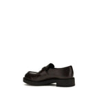 Brown Brushed Calf Leather Slip-On Loafers