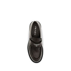 Brown Brushed Calf Leather Slip-On Loafers