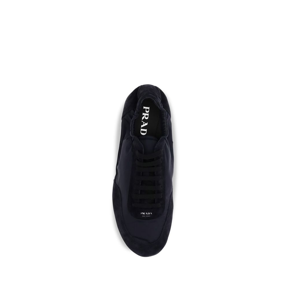 Re-Nylon and Suede Collapse Sneakers