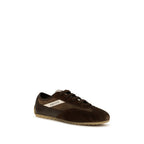 Brown Suede Leather Boxe Sneakers