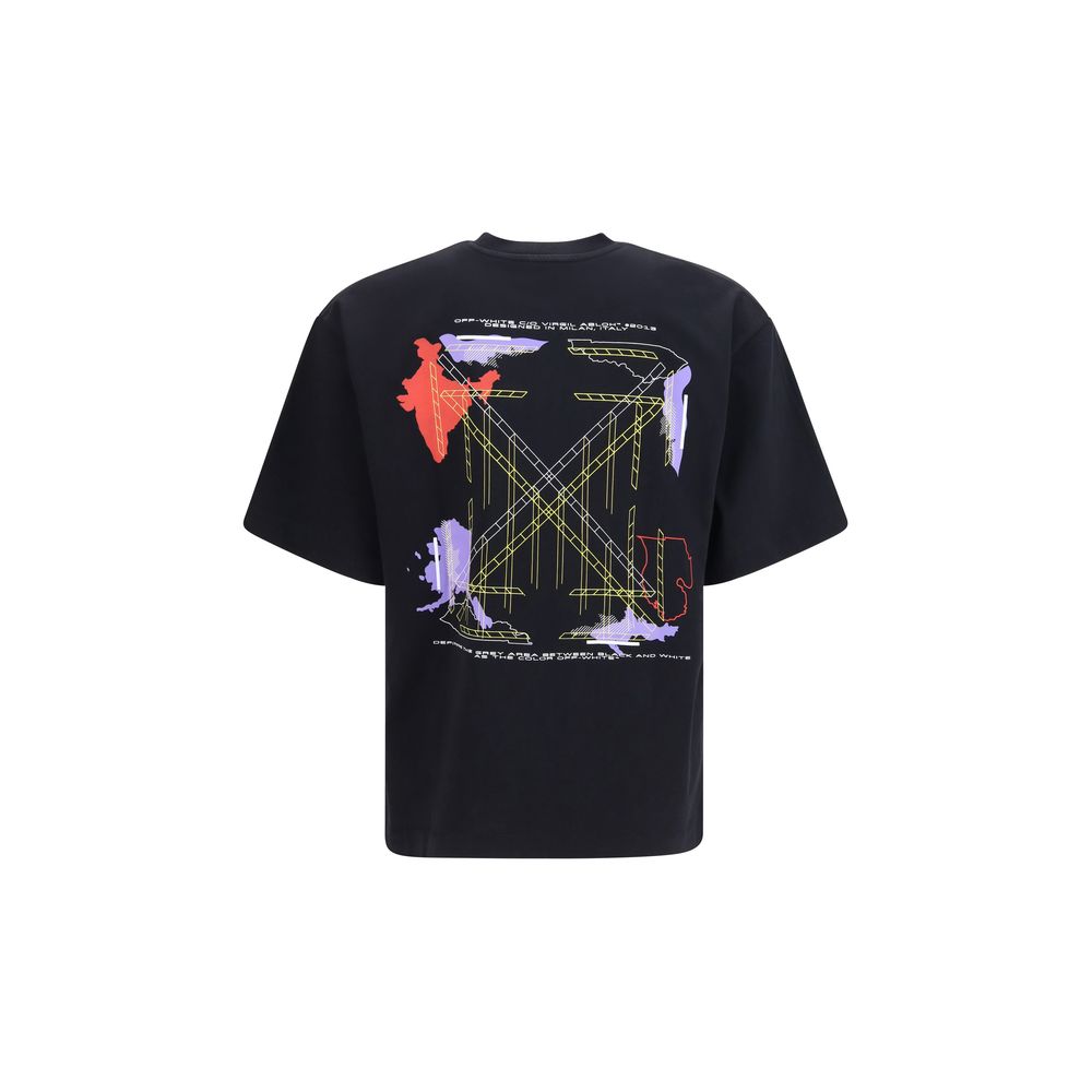 Black Cotton Archigeography Arrow T-Shirt