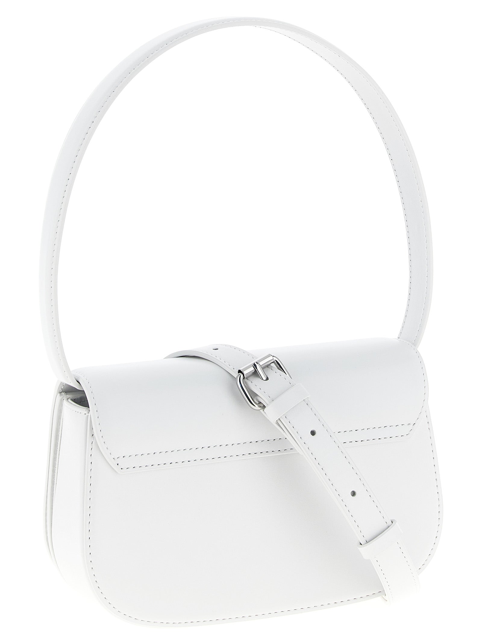White Cowhide Shoulder Bag