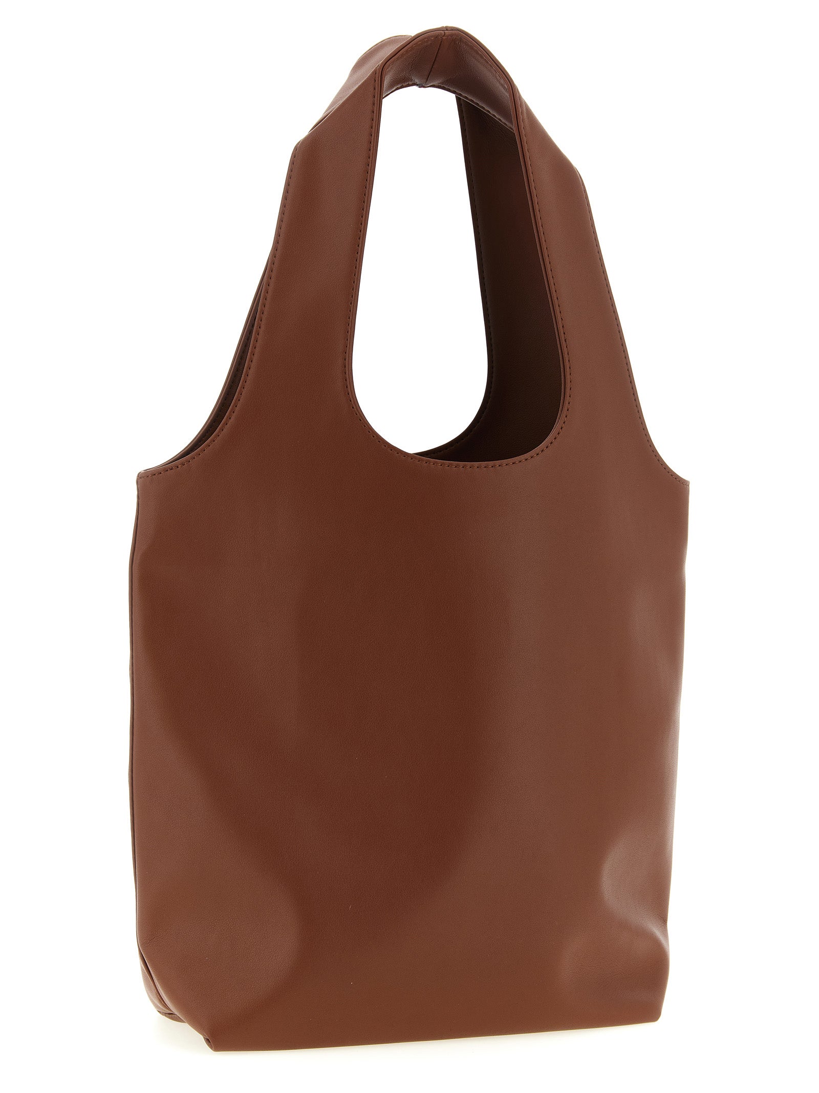 Caramel Polyester Ninon Small Tote