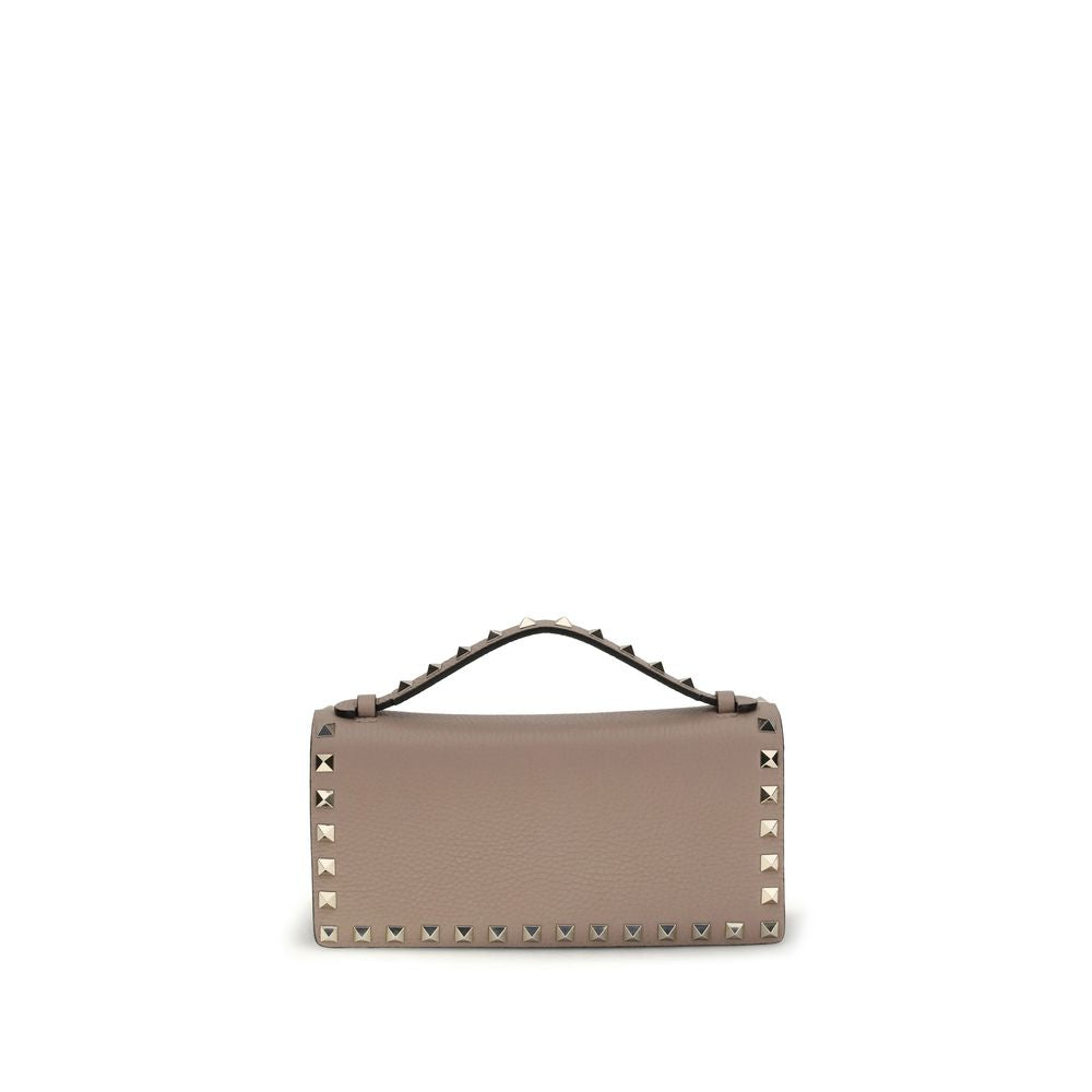 Calf Leather Rockstud Chain Wallet