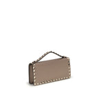 Calf Leather Rockstud Chain Wallet
