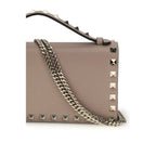 Calf Leather Rockstud Chain Wallet