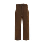 Cotton Heavy Twill Oversized Belted Pants
