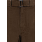 Cotton Heavy Twill Oversized Belted Pants