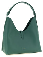 Green Calfskin Goccia M Shoulder Bag