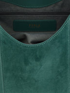 Green Calfskin Goccia M Shoulder Bag