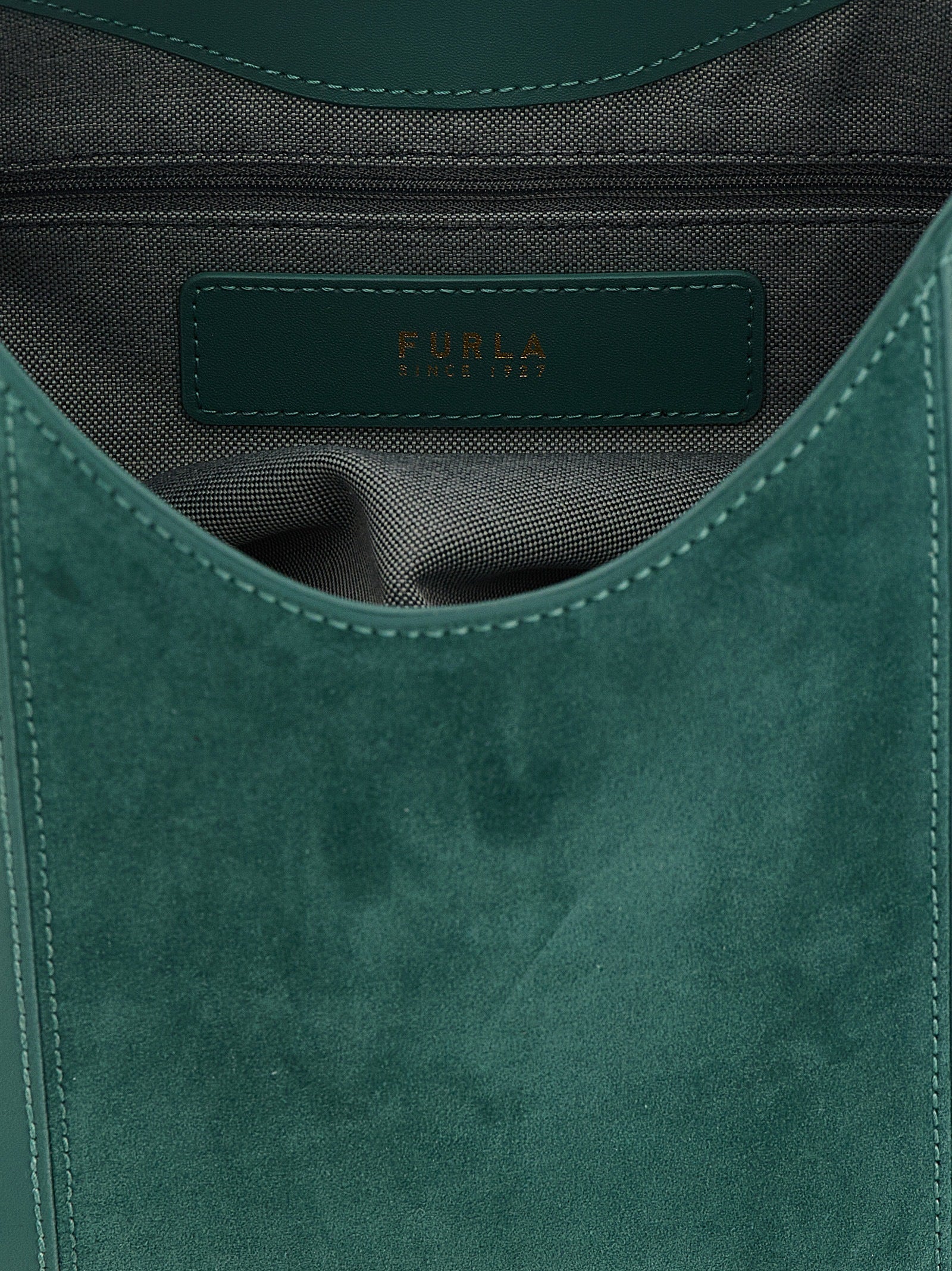 Green Calfskin Goccia M Shoulder Bag