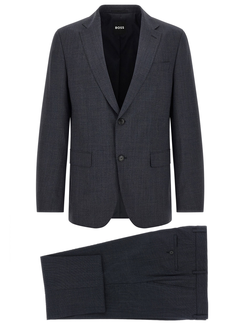 Blue Polyester Two-Piece Suit