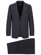 Blue Polyester Two-Piece Suit