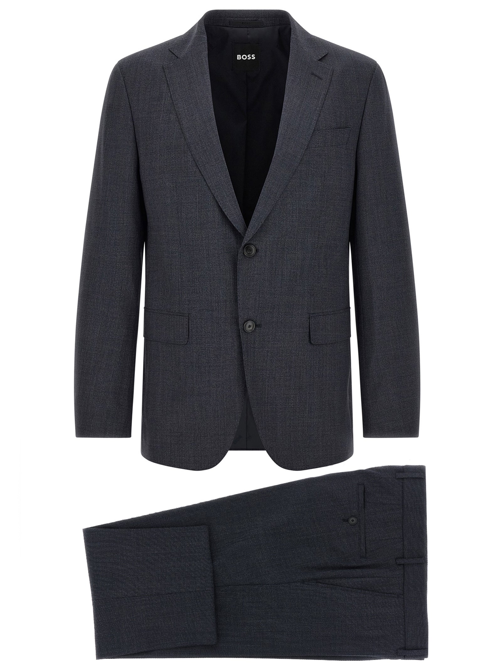 Blue Polyester Two-Piece Suit