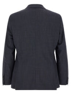 Blue Polyester Two-Piece Suit