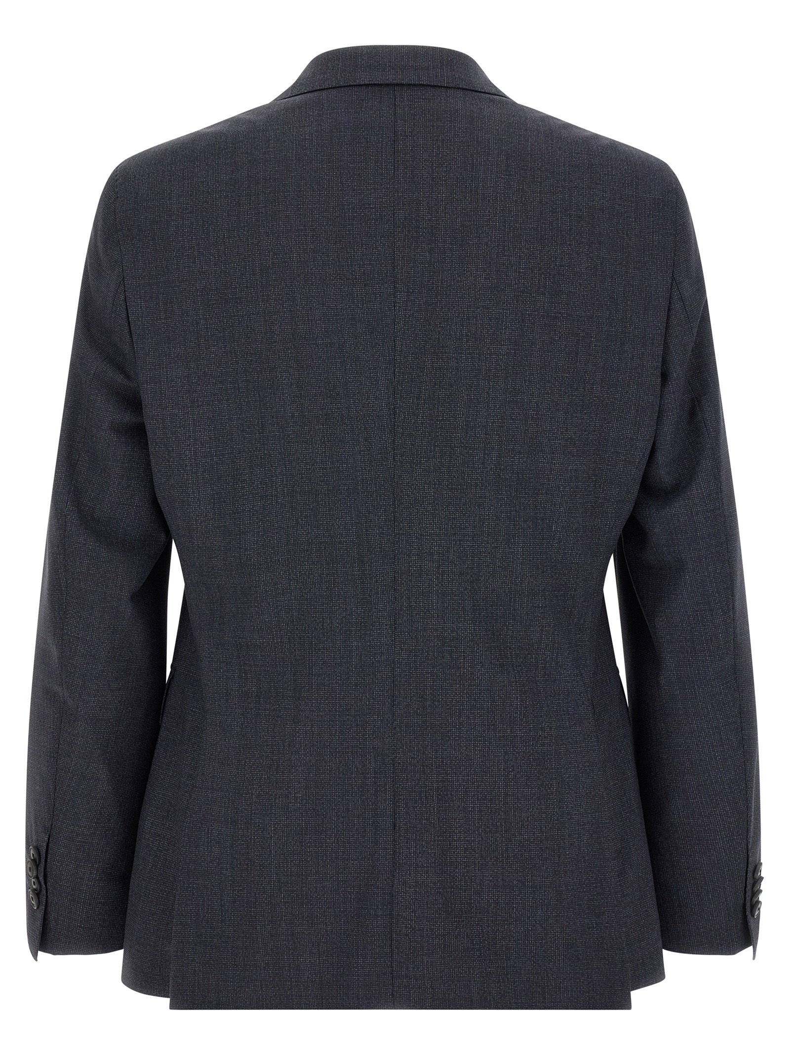 Blue Polyester Two-Piece Suit