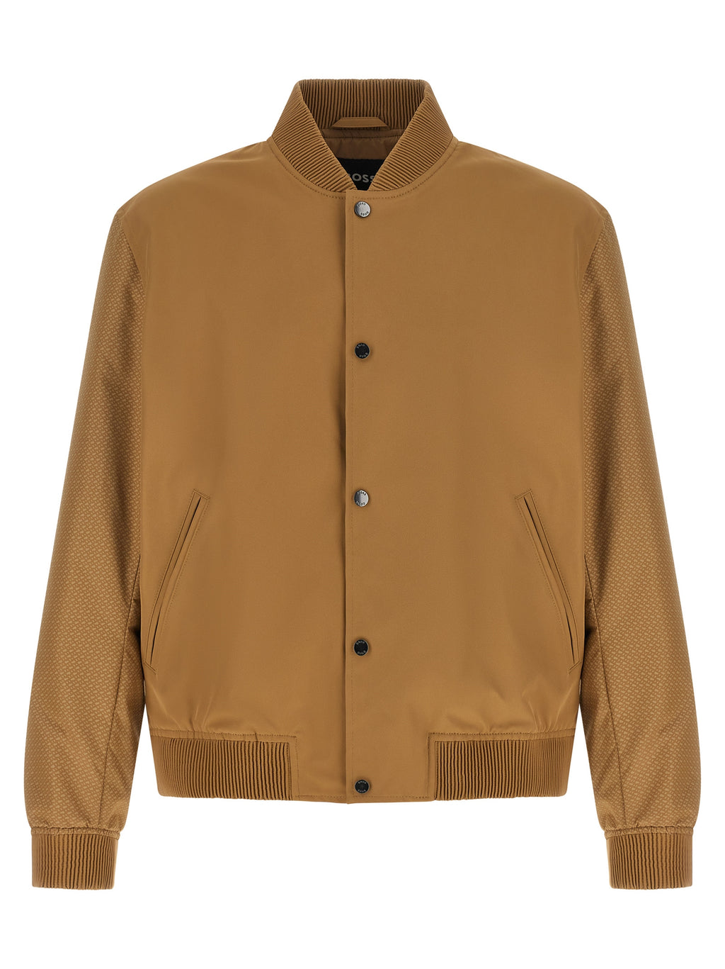 Beige Technical Bomber Jacket