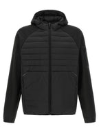 Black Quilted Technical Hoodie