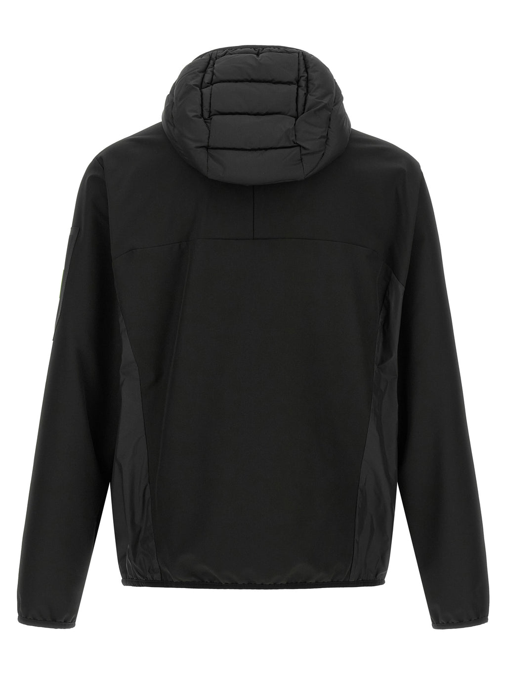 Black Quilted Technical Hoodie