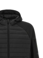 Black Quilted Technical Hoodie