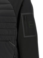 Black Quilted Technical Hoodie