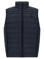 Blue Recycled Polyamide Sleeveless Jacket