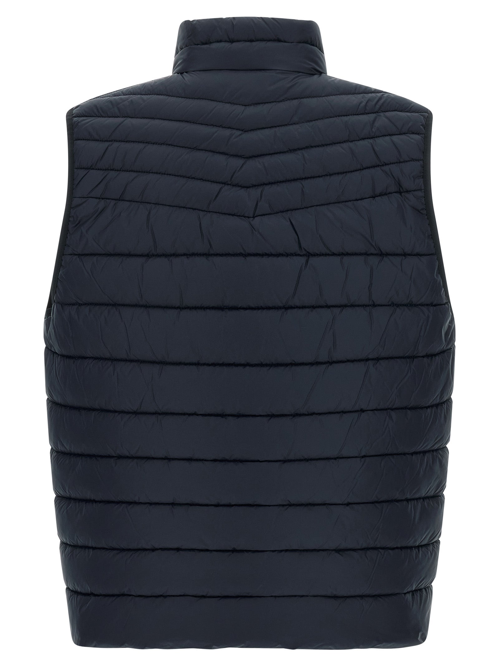 Blue Recycled Polyamide Sleeveless Jacket