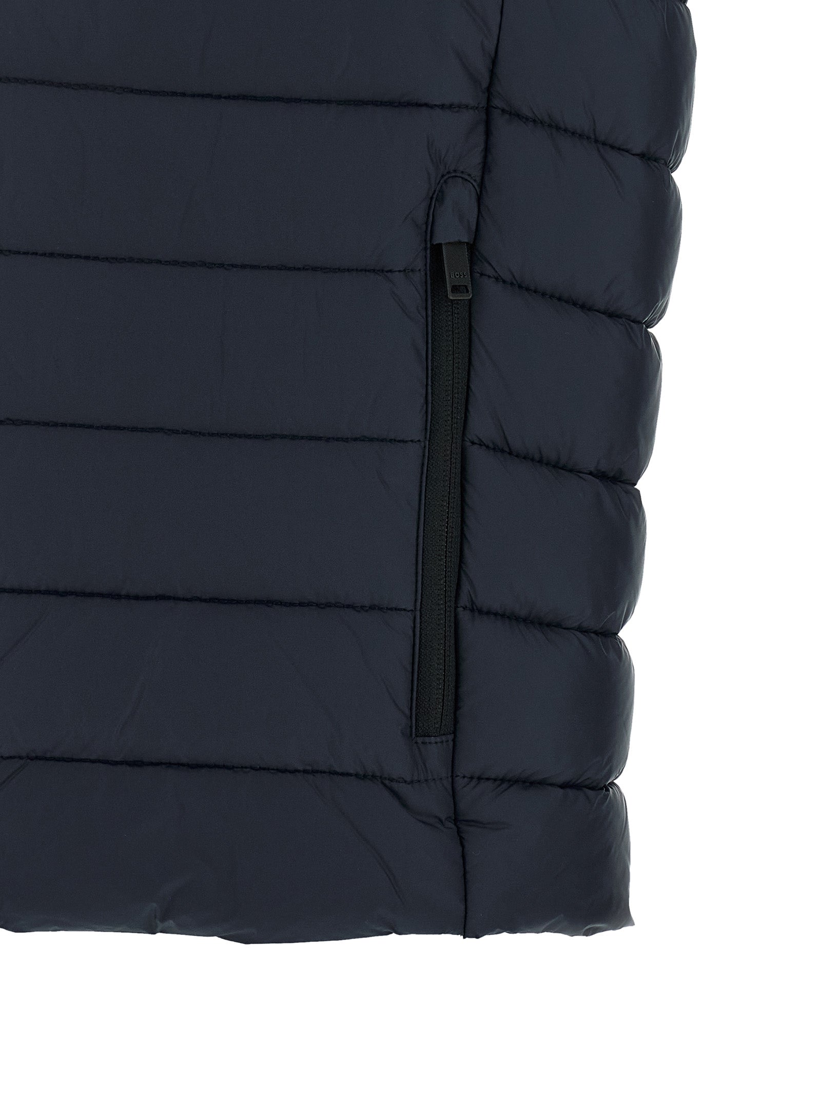 Blue Recycled Polyamide Sleeveless Jacket
