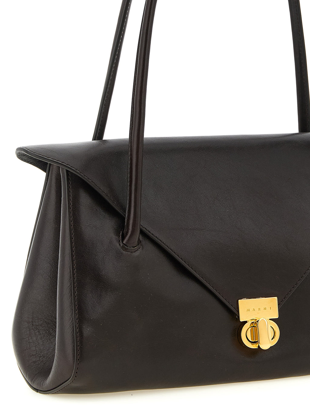 Calfskin East West Shoulder Bag