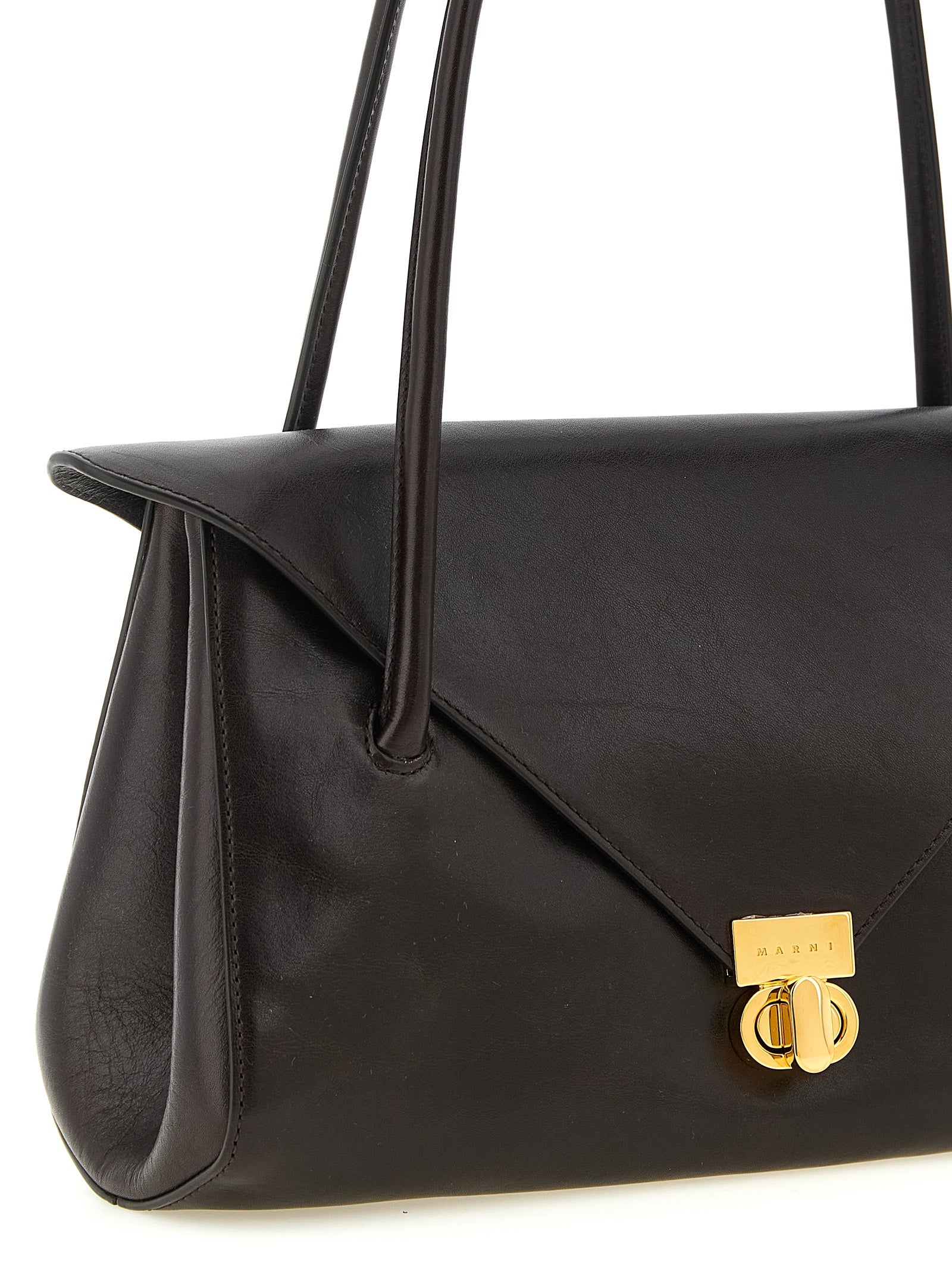 Calfskin East West Shoulder Bag