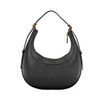Smooth Black Leather Shoulder Bag