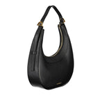 Smooth Black Leather Shoulder Bag