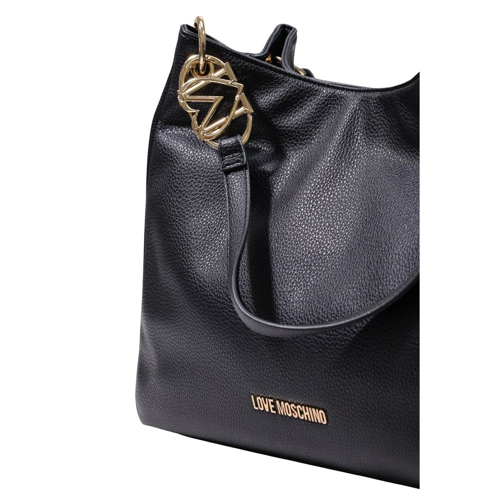 Large Black Polyethylene Handbag