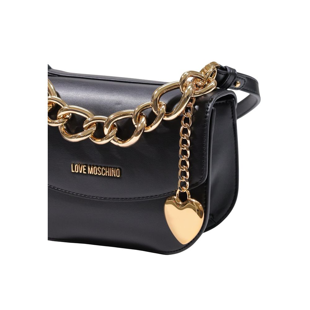 Viscose Medium Handbag with Gold Chain