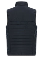 Navy Blue Polyester Sleeveless Jacket