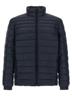Blue Polyamide Full-Length Jacket