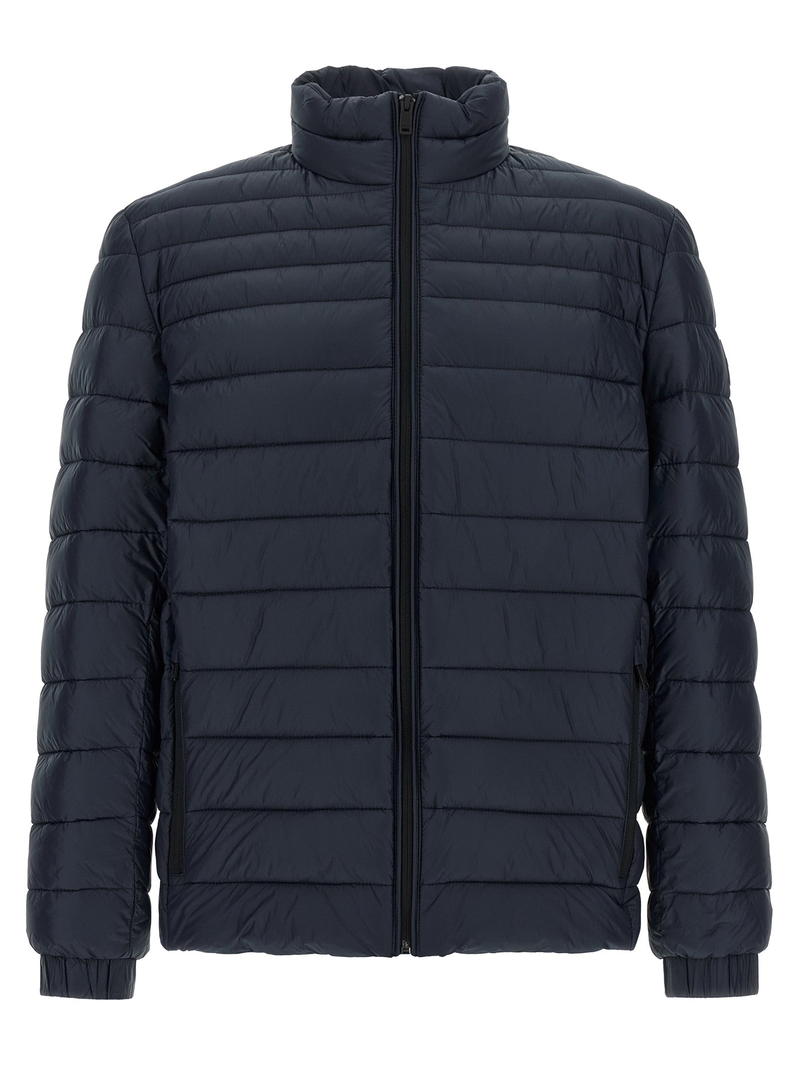Blue Polyamide Full-Length Jacket