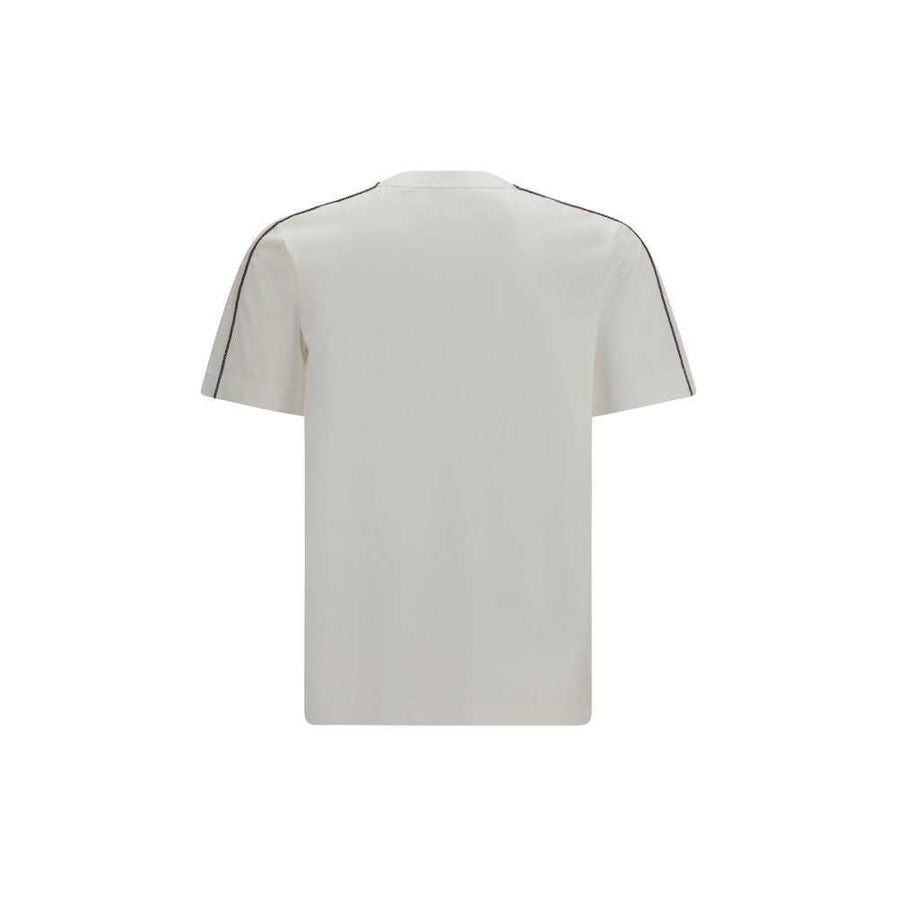 White Cotton Embroidered T-Shirt